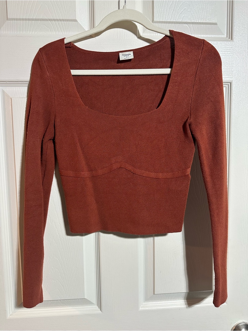 Abercrombie & Fitch Rust Long-Sleeve Top